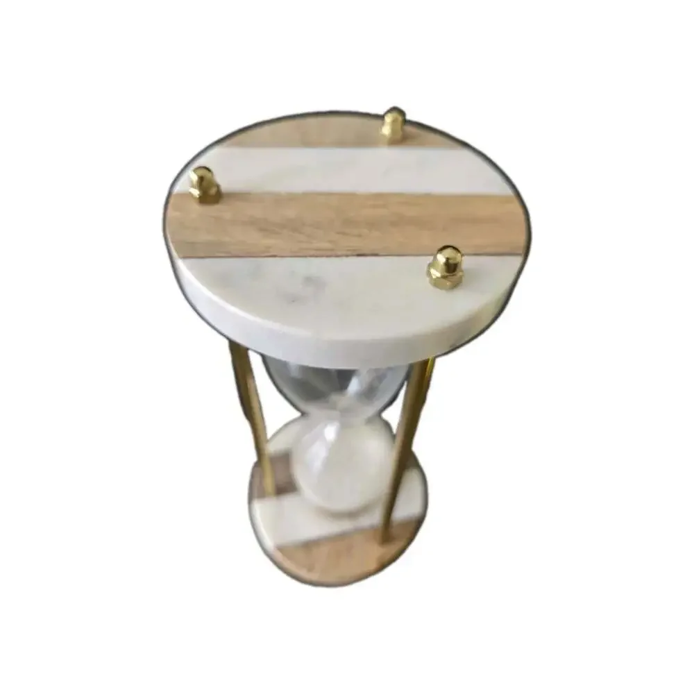 New Sand Timer Wood Marble Gold Home Office Desk Hourglass Nautical